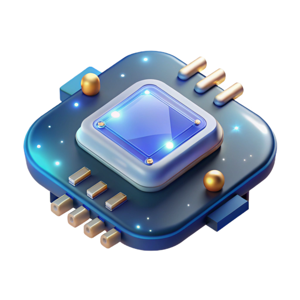 sumptuous contemporary A single circuit board floating in space, stars reflecting on its surface, science fiction style ultra HD png