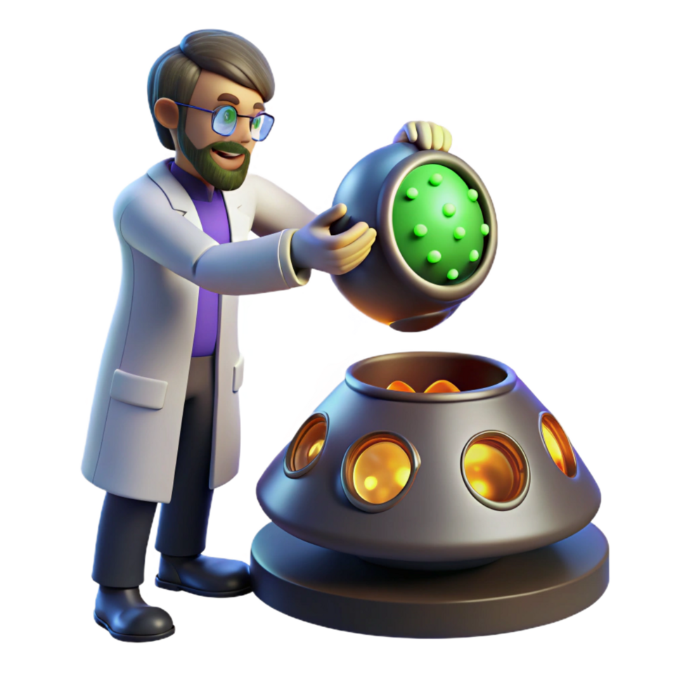 breathtaking gothic A scientist examining a strange, glowing artifact in a dimly lit laboratory, mysterious and suspenseful mood, chiaroscuro lighting, realistic style studio quality png