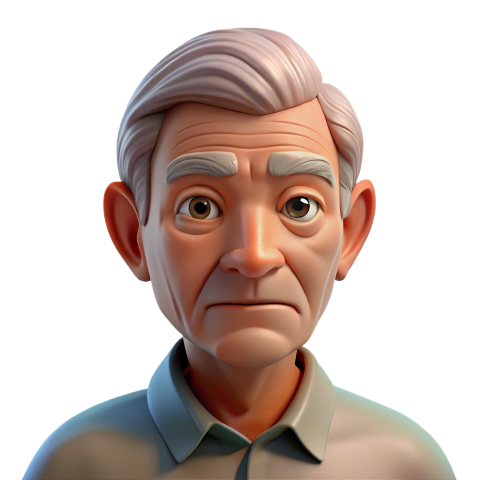 unparalleled rustic Portrait of an elderly man with deep wrinkles and a thoughtful expression, illuminated by soft, diffused natural light, styled as a hyperrealistic photograph crisp png