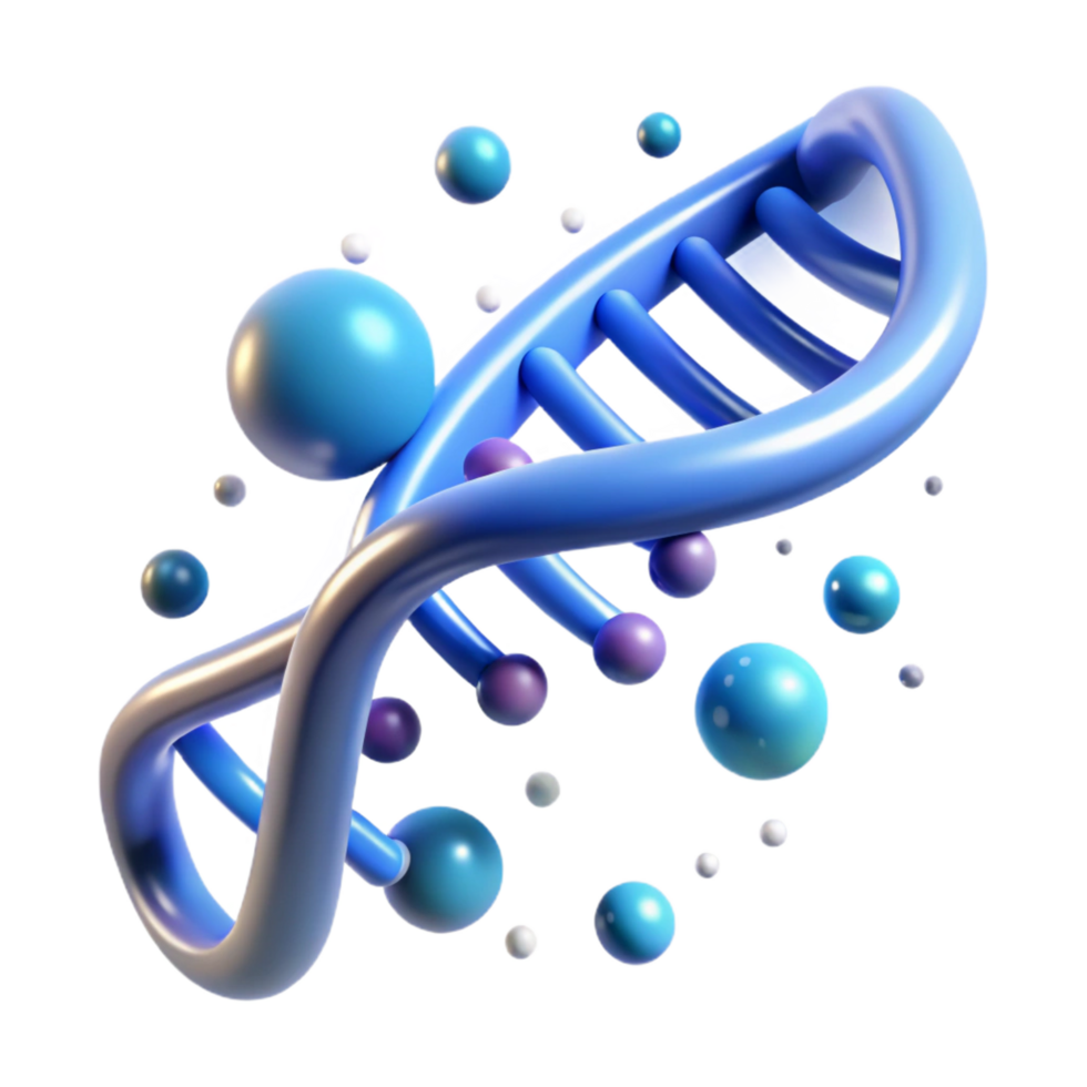 tranquil captivating A DNA strand morphing into a digital binary code sequence, glowing particles swirling around, abstract style, dark background fine detail png