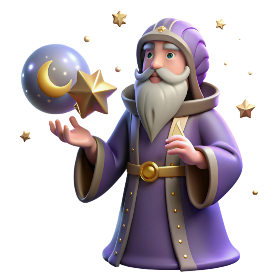 extraordinary dreamy mid century A wise oracle consulting the stars, celestial background, mystical lighting, fantasy art style elite png