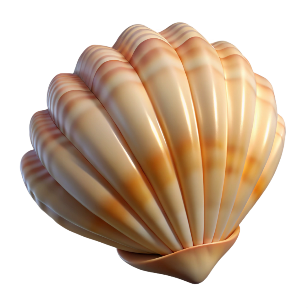 striking celebrated A close up of a seashell on the beach, soft light, detailed texture, realistic style, png