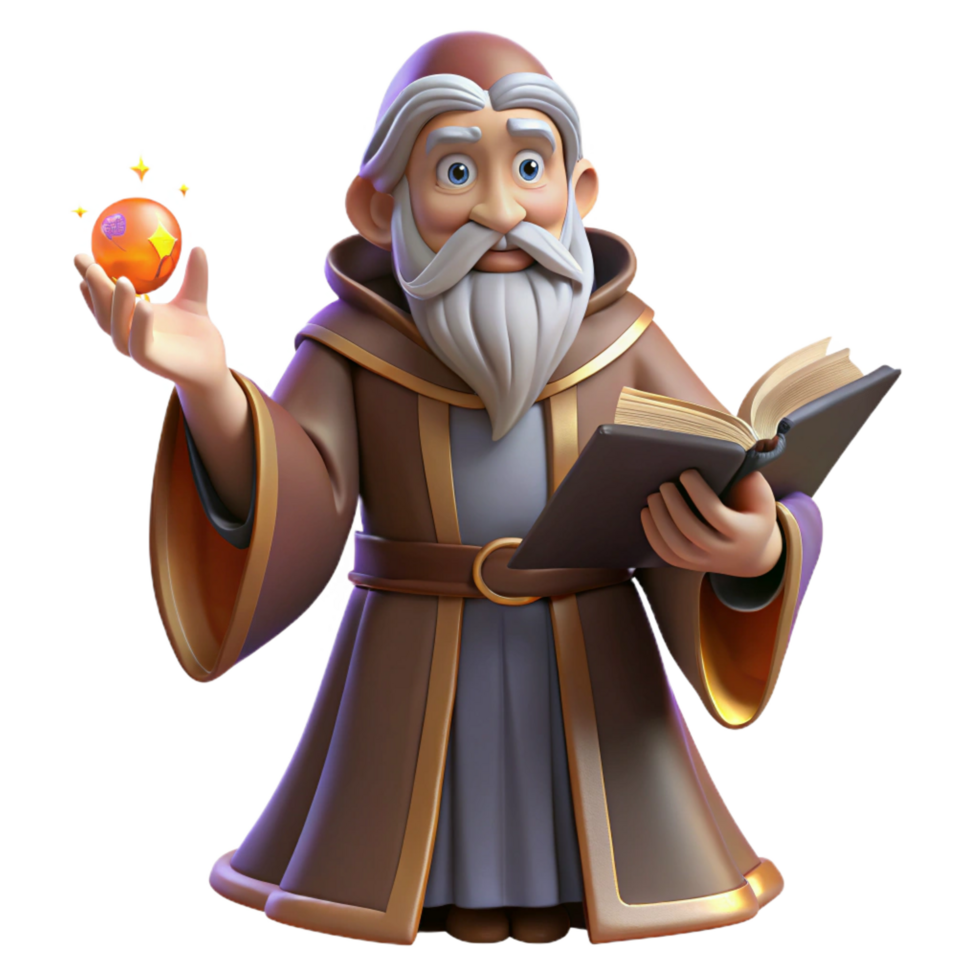 sought after coastal A wise old wizard casting a spell in a dusty library, candlelight, Renaissance painting style high quality png
