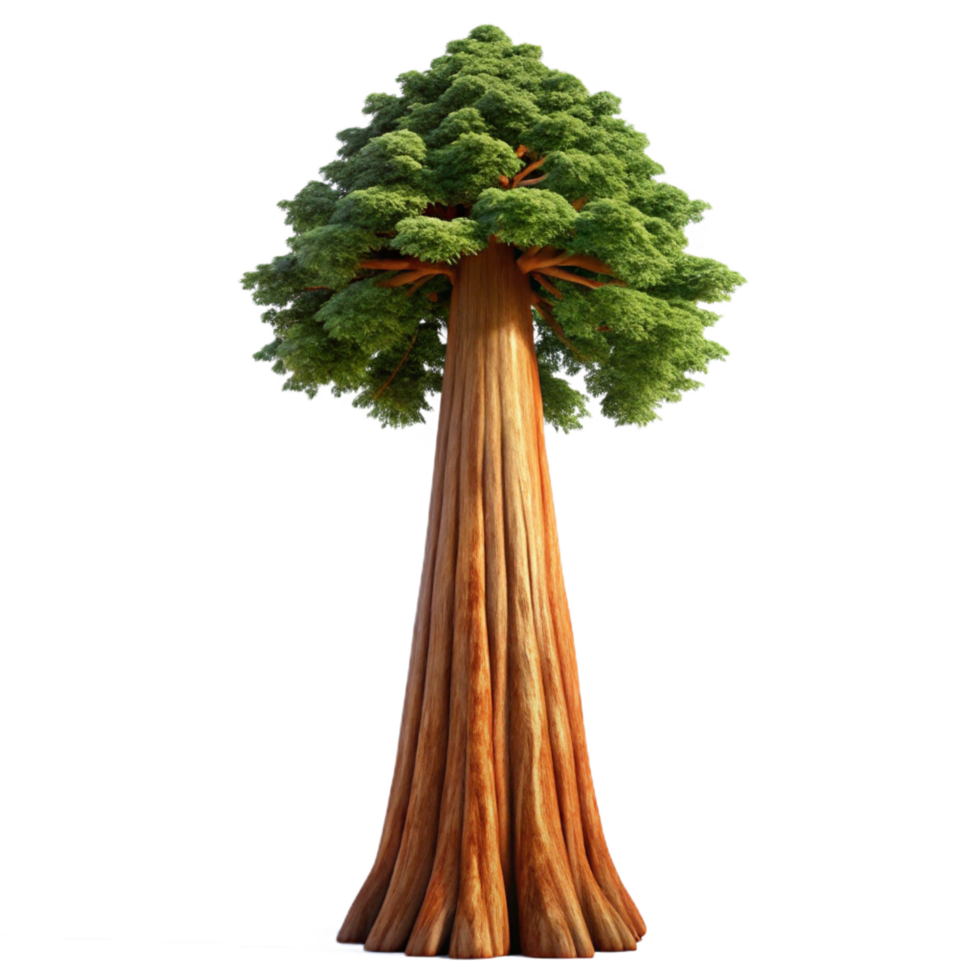 signature elegant A giant sequoia tree reaching towards the sky, towering and majestic, landscape photography, nature s power theme impeccable png