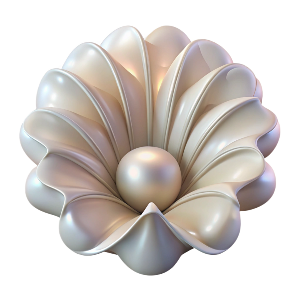 exquisite signature A complex fractal pattern resembling a seashell, rendered in shades of white and illuminated by a soft, pearly light, minimalist style png