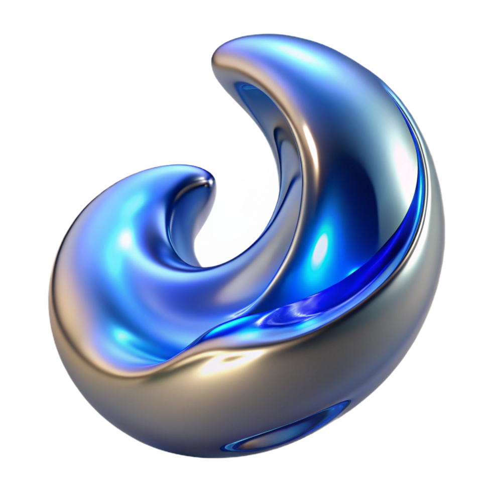 impressive acclaimed A flowing, liquid mercury sculpture in shimmering silver and blue, reflecting a cool, moonlight glow, creating a sense of fluidity and movement. Art Deco style png