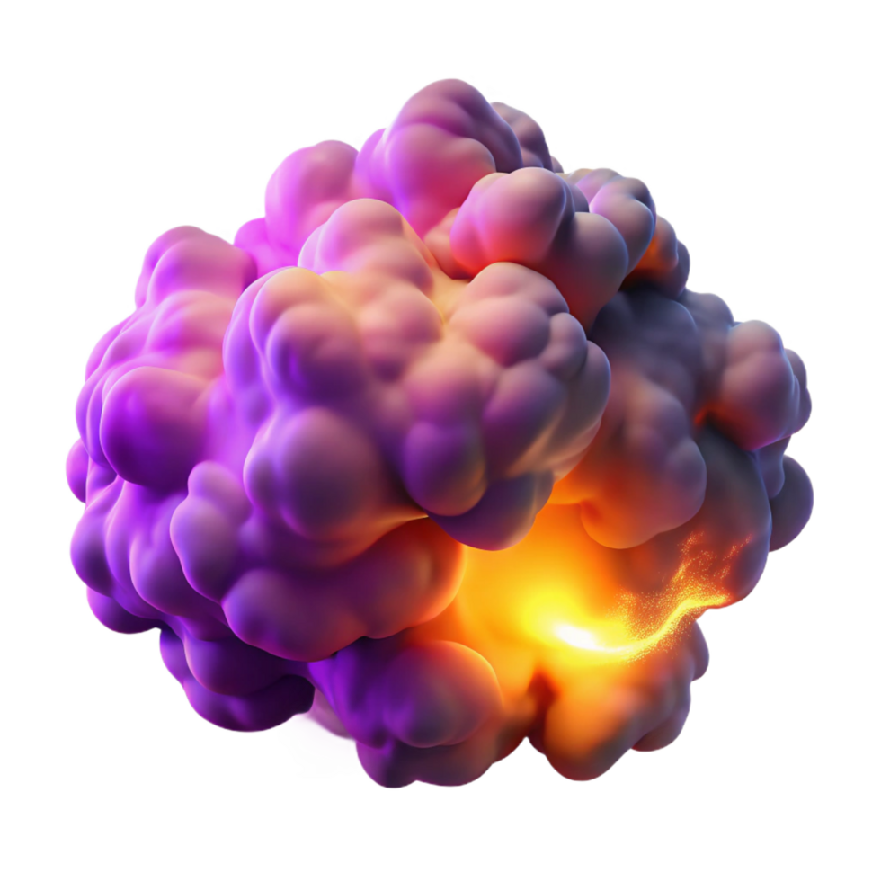 dazzling exceptional A cloud of vibrant, swirling smoke illuminated by hidden light sources, in a mystical, atmospheric style png