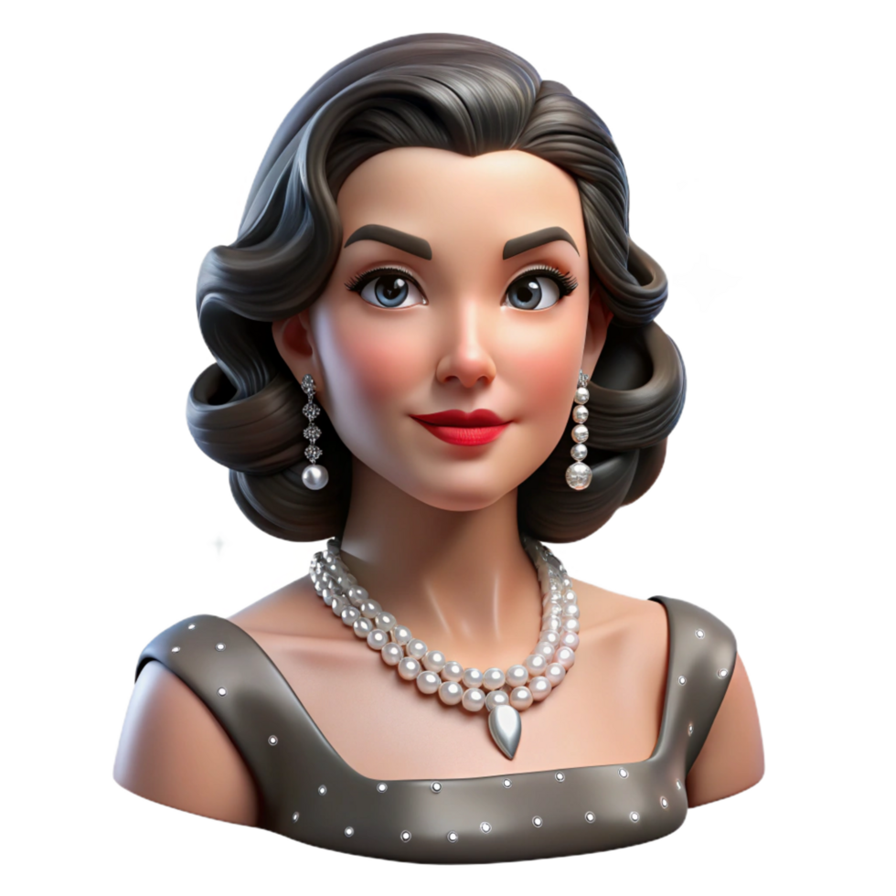 energetic glorious Portrait of a glamorous Hollywood starlet with diamonds sparkling around her neck and a sultry expression. Classic Hollywood lighting. Art Deco style gallery standard png