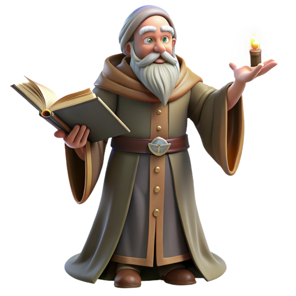 coveted avant garde A wise old wizard casting a spell in a dusty library, candlelight, Renaissance painting style exclusive png
