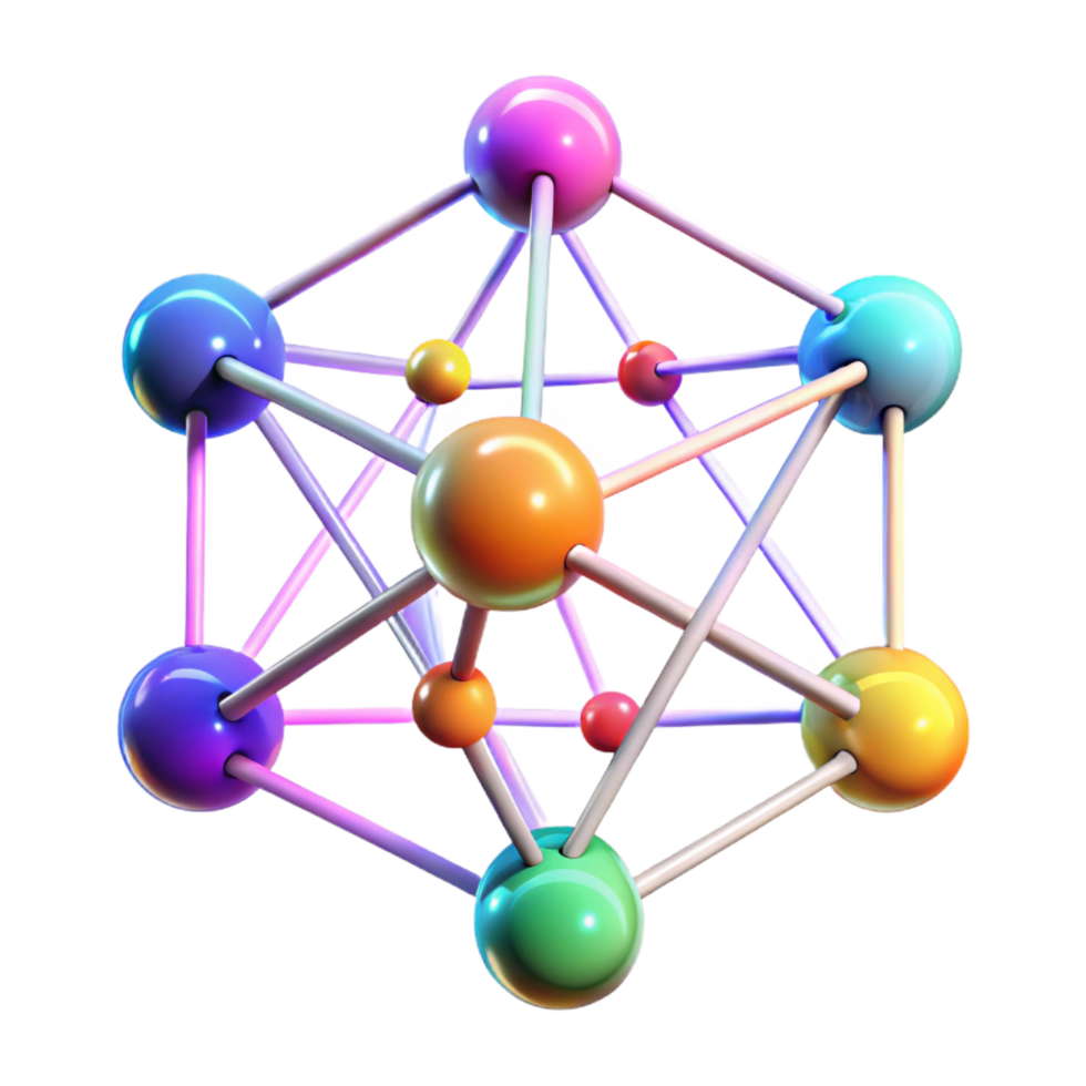 radiant playful nordic A network of interconnected nodes and lines, pulsating with data flow, illuminated by a dynamic, multi colored light, data visualization style elite png