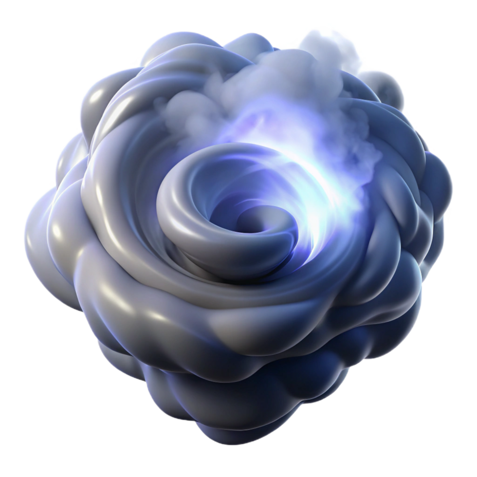 passionate majestic A swirling vortex of smoke and dust, illuminated by a single, intense light source, creating dramatic shadows and highlights 4K png