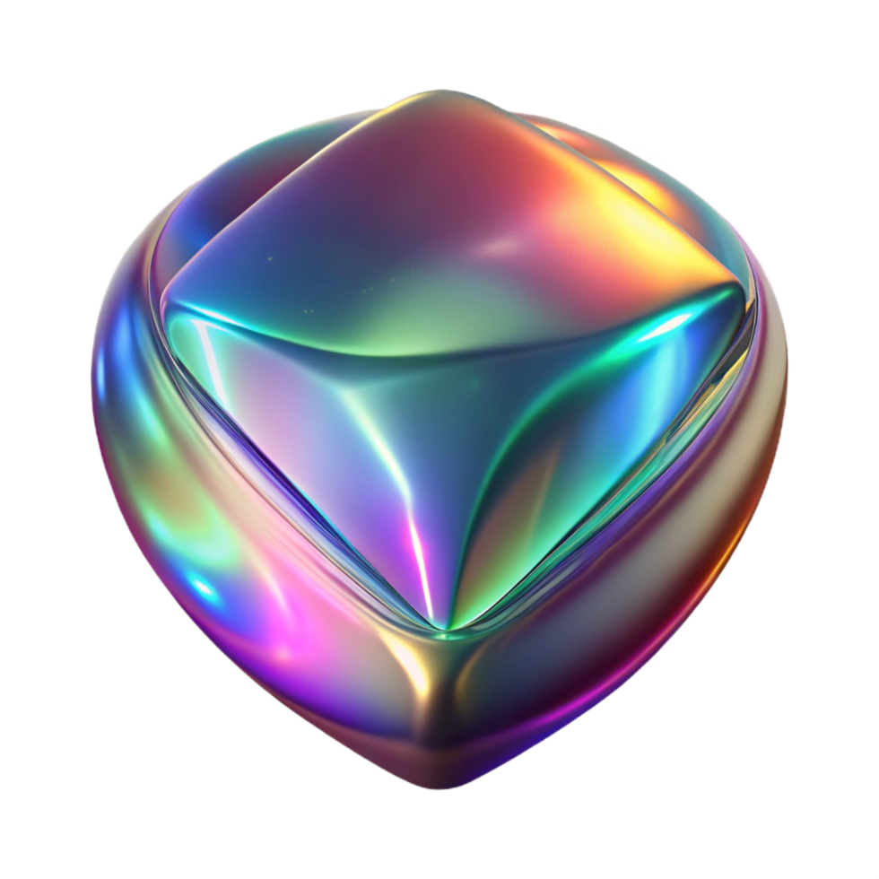 vibrant exceptional A shimmering, holographic surface, reflecting a spectrum of colors, with a futuristic, technological aesthetic png