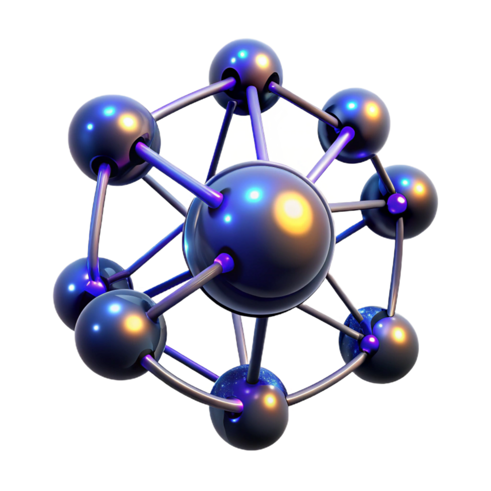 peaceful extraordinary A network of interconnected, glowing orbs, pulsating with energy, in a dark, cosmic setting, with a futuristic, cyberpunk aesthetic top tier png