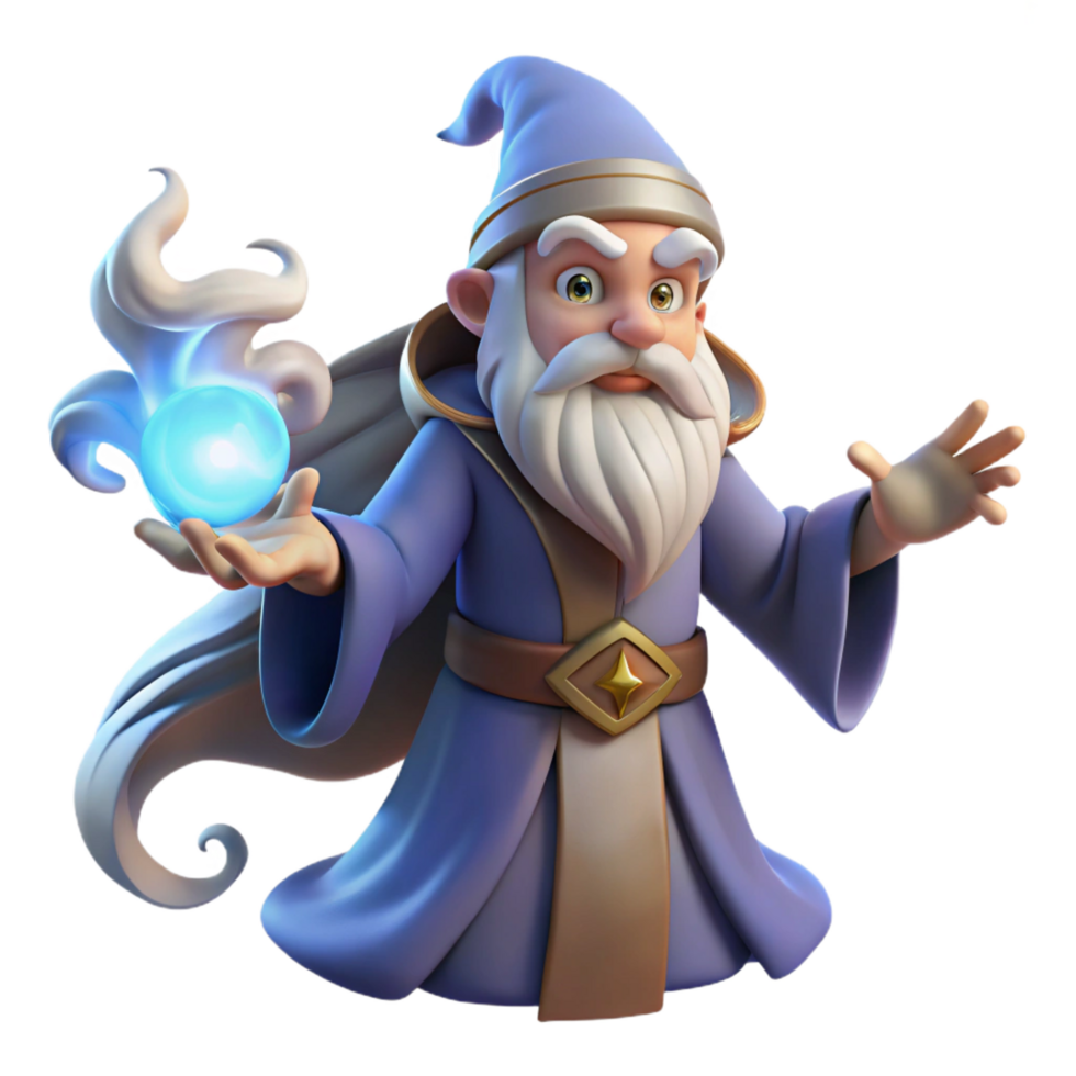 majestic creative A wise old wizard casting a spell, swirling magical energy, dramatic lighting, fantasy art original png