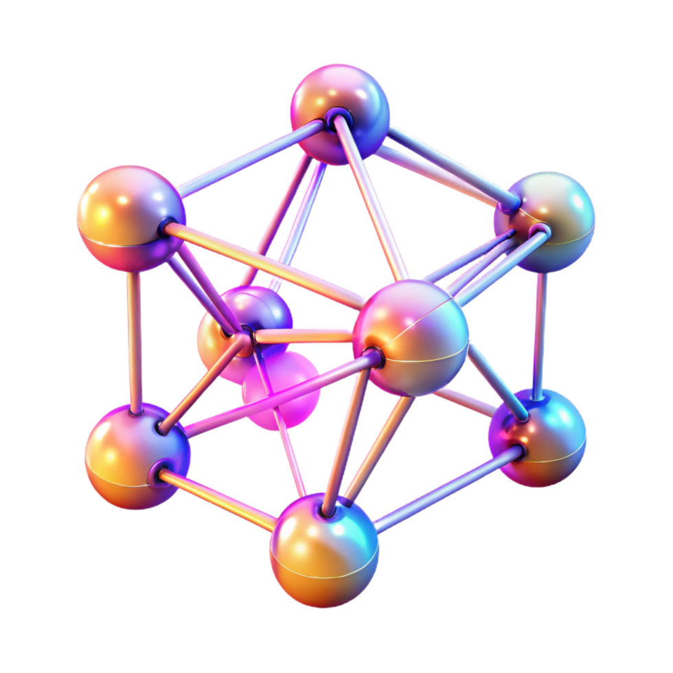 mesmerizing creative A network of interconnected nodes pulsing with data, glowing lines tracing the flow of information, abstract, neon colors, dark background handcrafted png