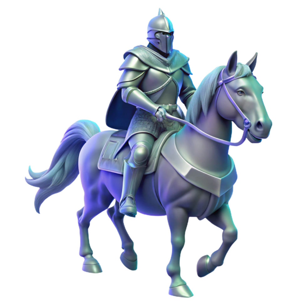 glorious creative A spectral knight in shining armor, riding a ghostly steed through a haunted forest, eerie lighting museum quality png