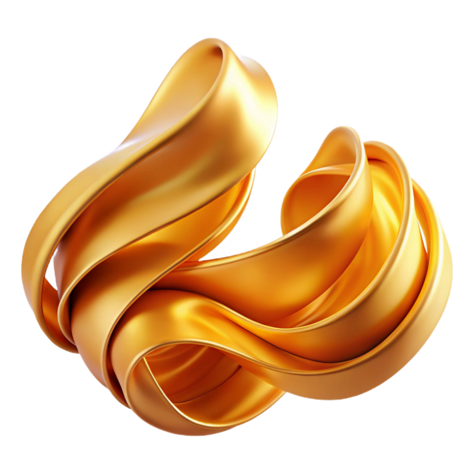pristine rare A cascade of flowing ribbons, with a silky texture, in a vibrant, energetic style, illuminated by a warm, golden light png