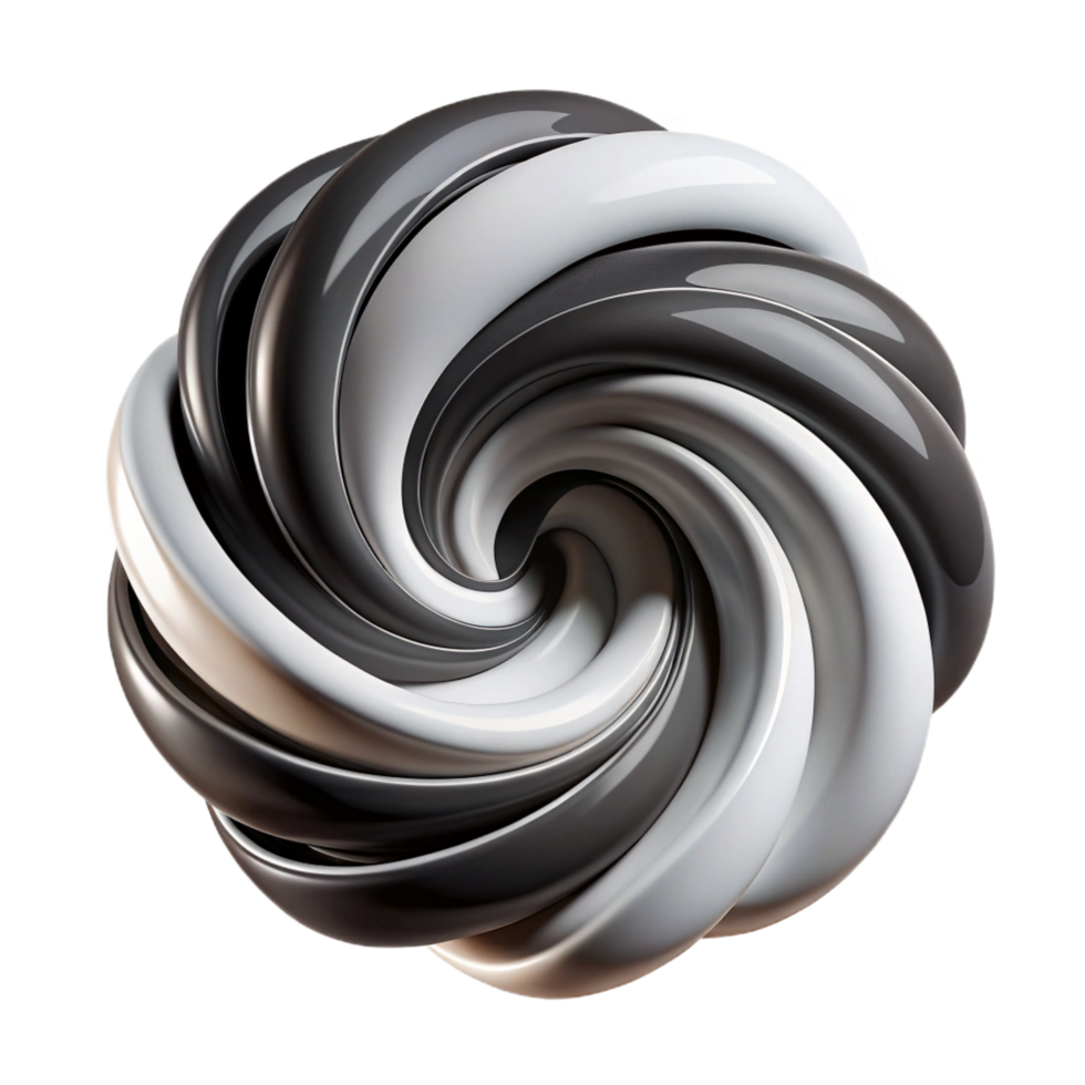 radiant joyful creative A dynamic composition of swirling brushstrokes, in shades of black and white, with a strong contrast and a gestural, abstract expressionist style artisan png
