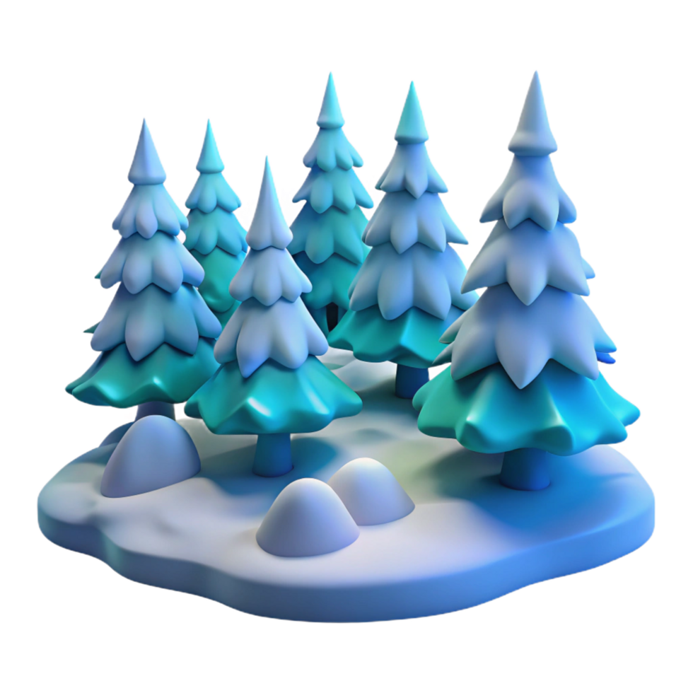 enchanting impressionist A snow covered pine forest, quiet and serene, soft blue light, minimalist composition, gallery standard png