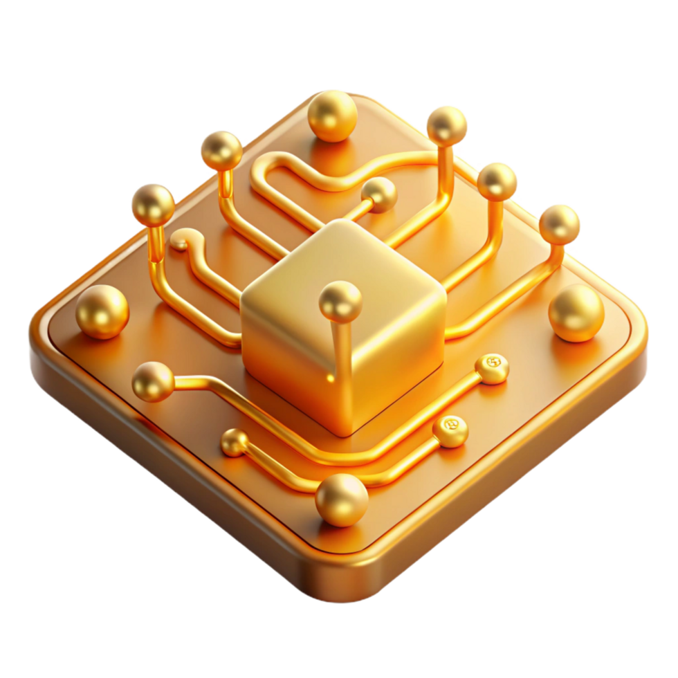dramatic gothic A single, glowing circuit board, intricate pathways, warm, golden lighting, photorealistic style 8K png