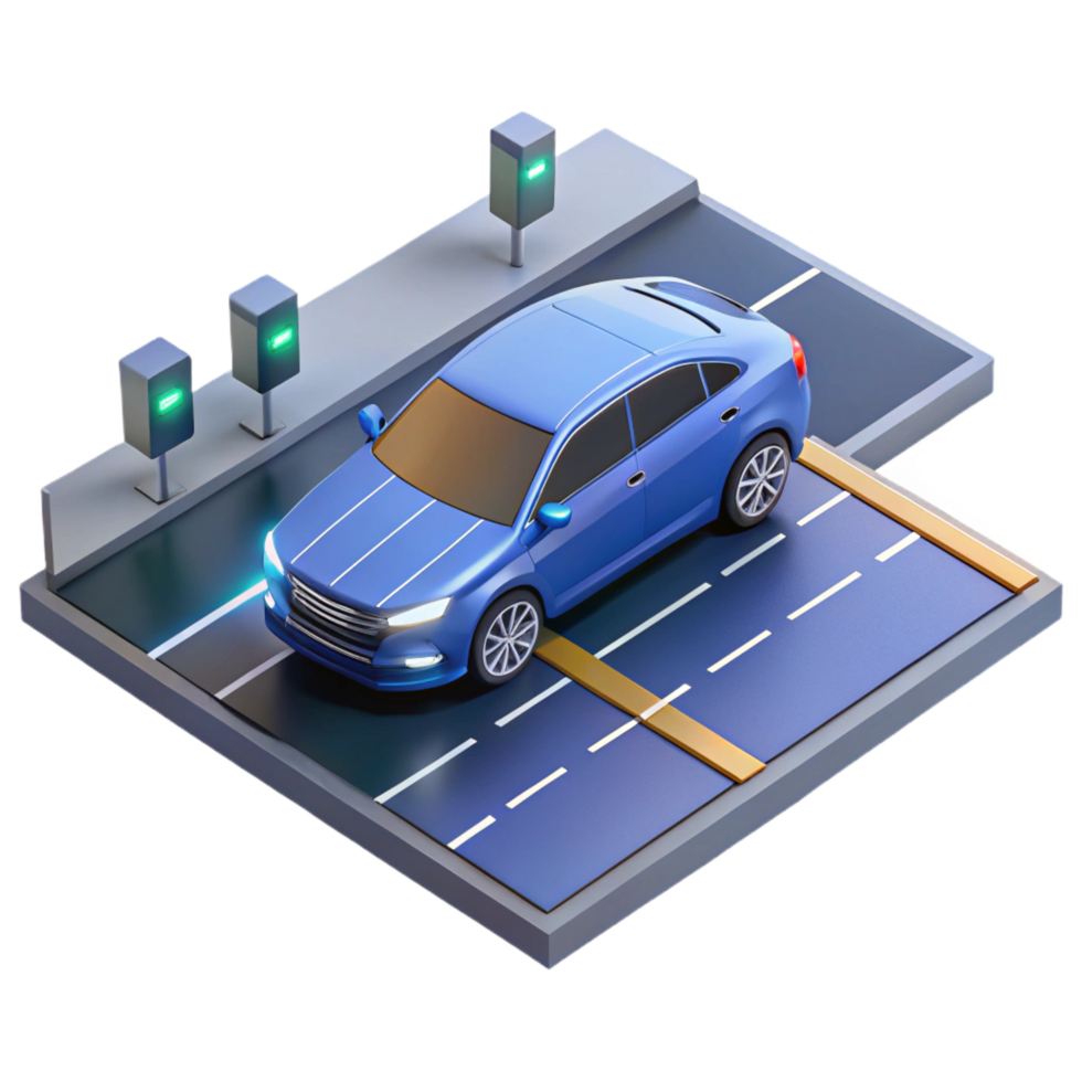 mesmerizing organic A self driving car navigating a busy intersection, sensor data visualized as glowing lines, in a futuristic, automotive style 8K png