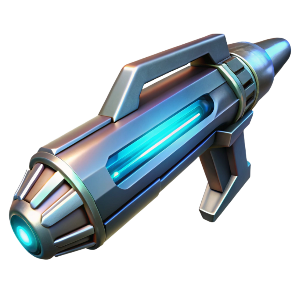 magnificent ethereal bohemian A futuristic weapon, sleek, metallic design, glowing energy core, dark, moody lighting, sci fi style fine detail png