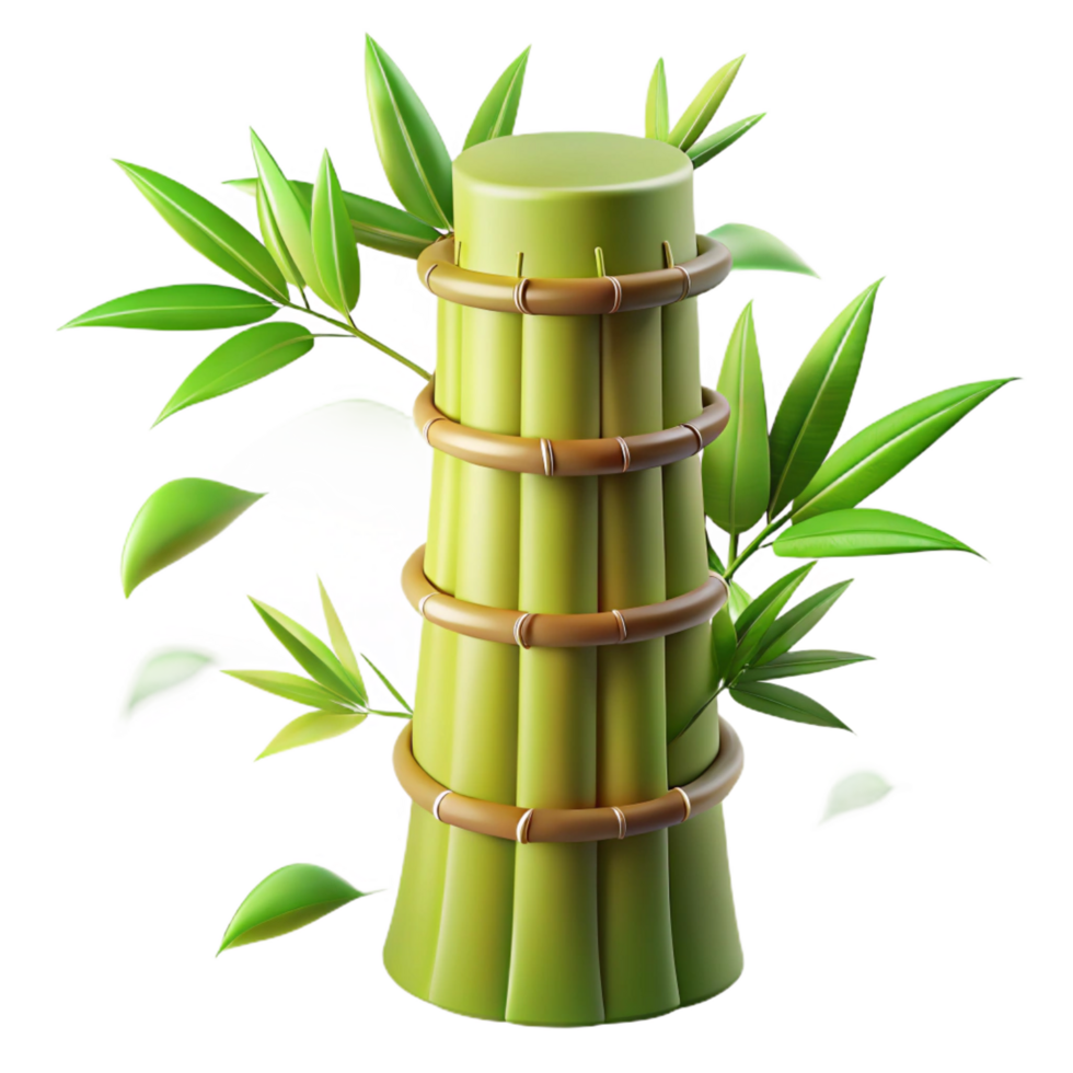 sumptuous playful avant garde Bamboo skyscraper swaying in the wind, soft green light filtering through the leaves, sustainable architecture style luxury png