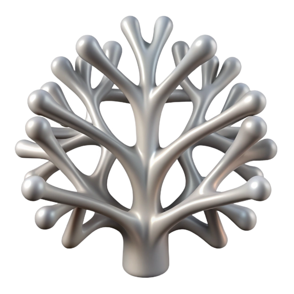 splendid urban A complex fractal pattern resembling a branching tree, rendered in shades of grey and illuminated by a single, bright white light, minimalist style 8K png