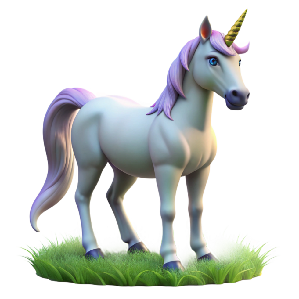 harmonious radiant A majestic unicorn grazing in a meadow, soft, diffused lighting, fantasy art style studio quality png
