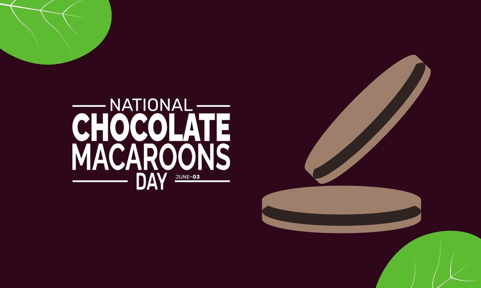 Celebrate National Chocolate Macaroons Day by enjoying these delicious coconut and chocolate treats that bring joy with every chewy and sweet bite. vector