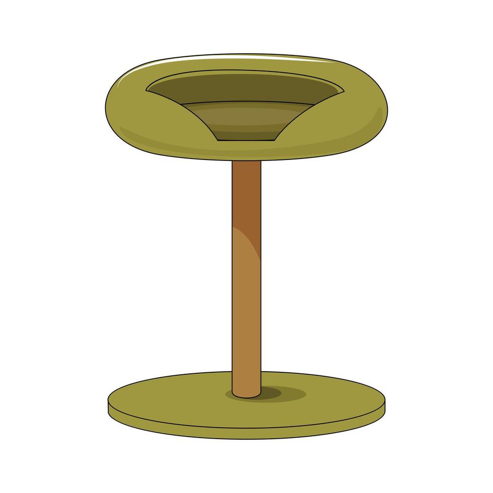 illustration of cat bed on stand, cozy resting spot, perfect for home pet decor themes vector