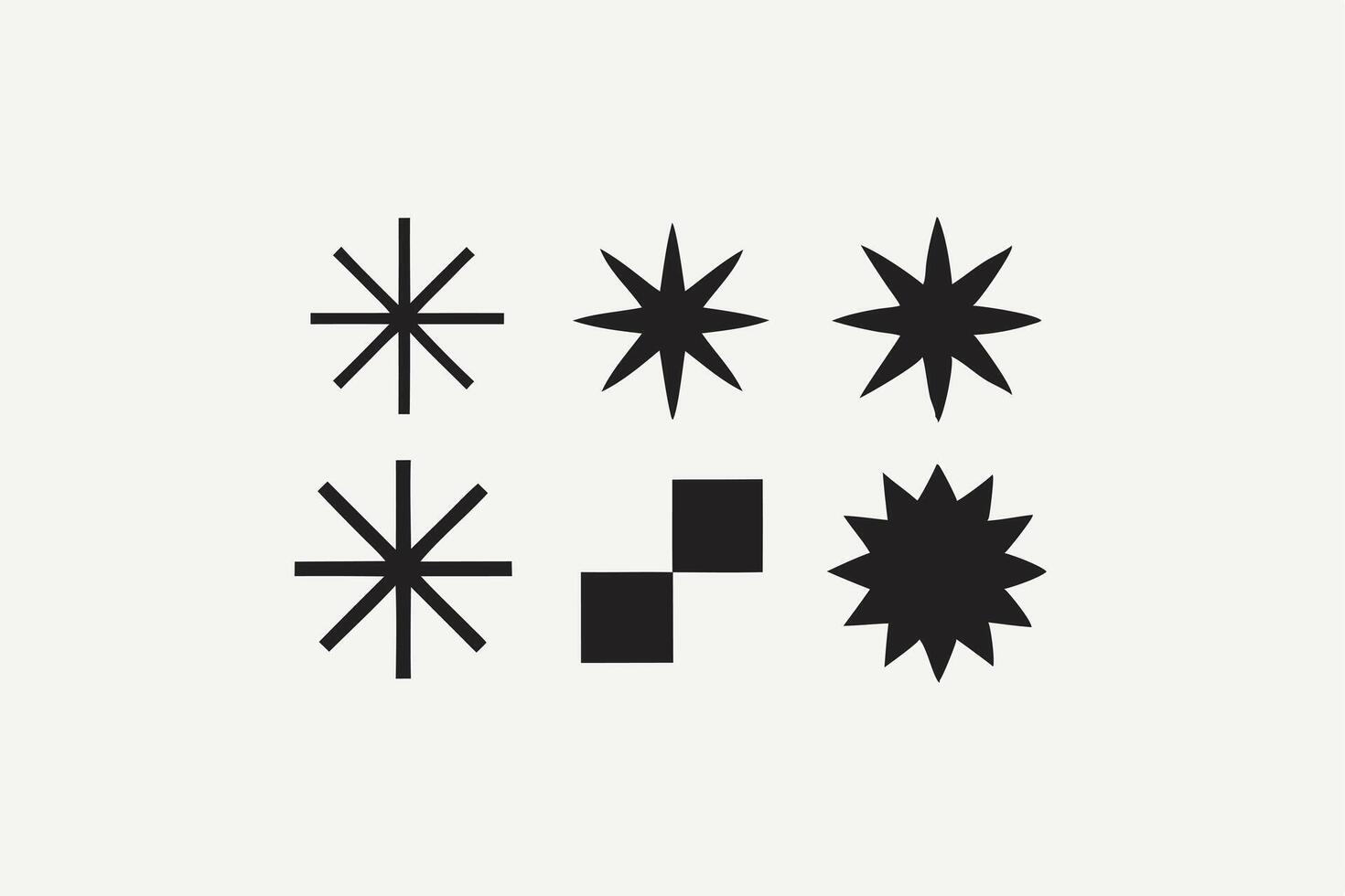 Simple Black and White Geometric Shapes vector