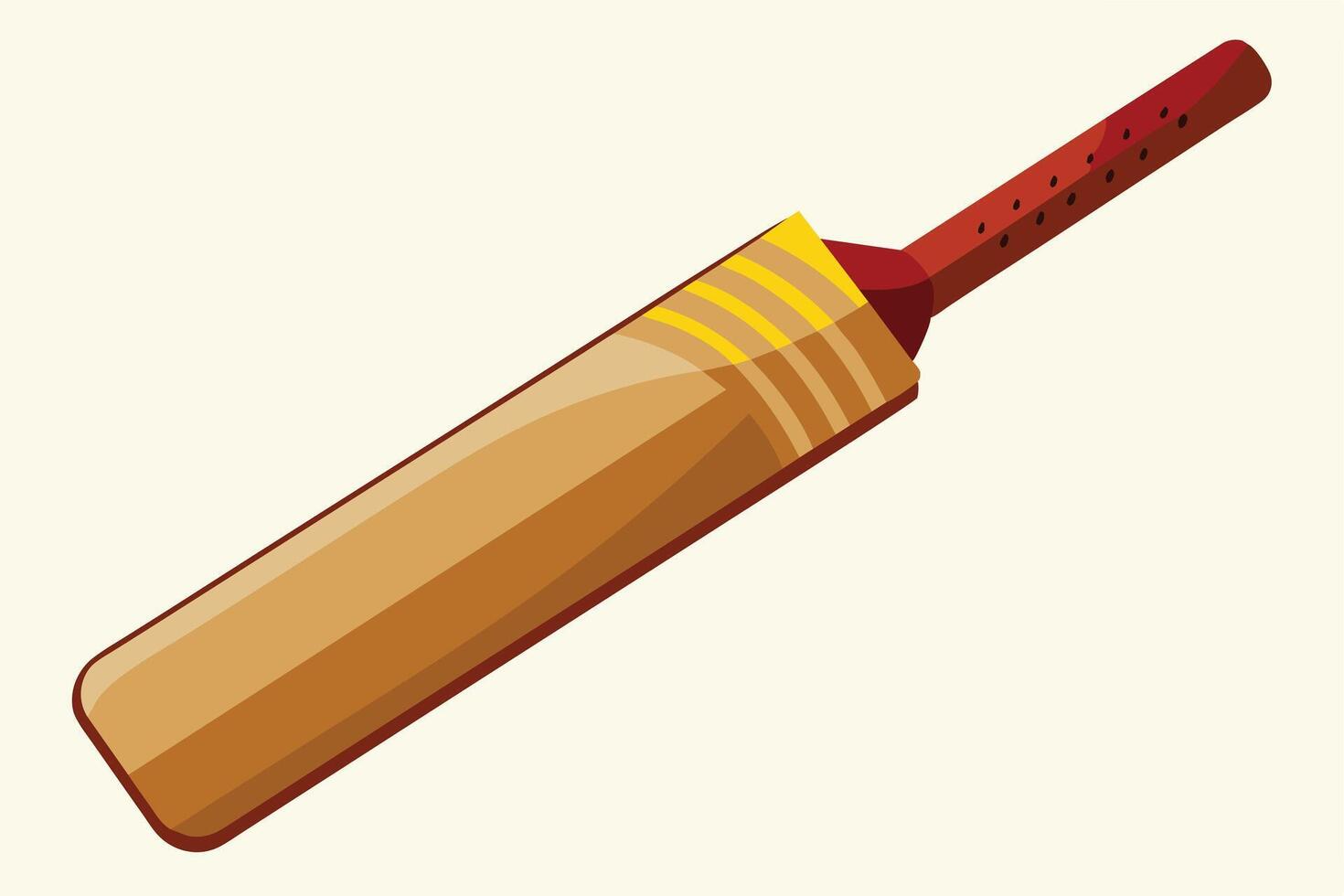 Cartoon Illustration of a Cricket Bat vector