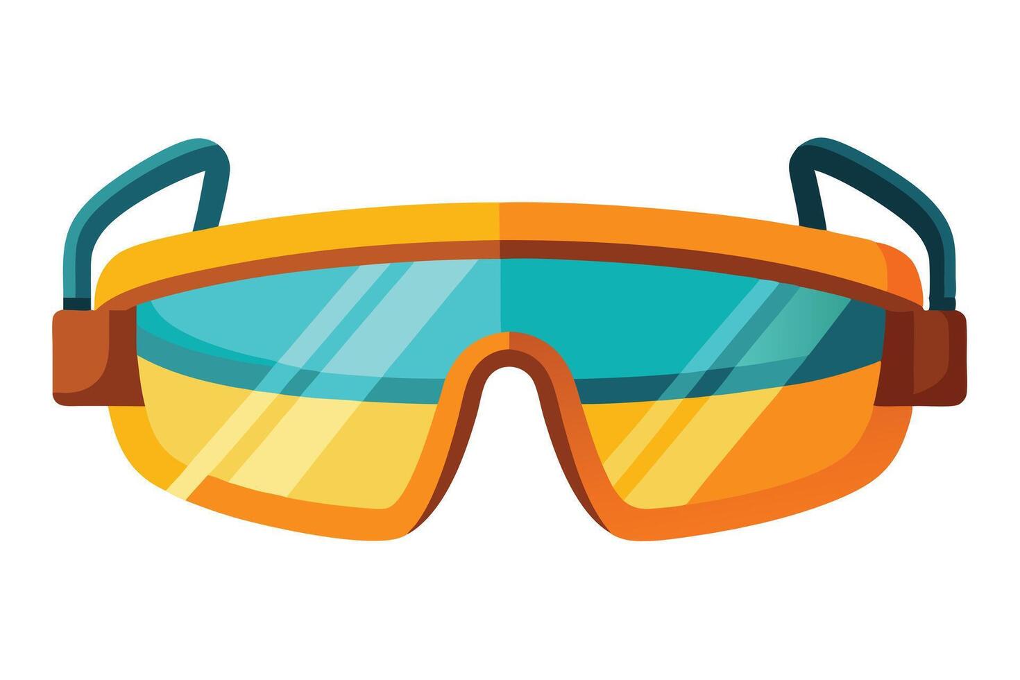 A colorful safety glasses illustration for industrial or recreational use. vector