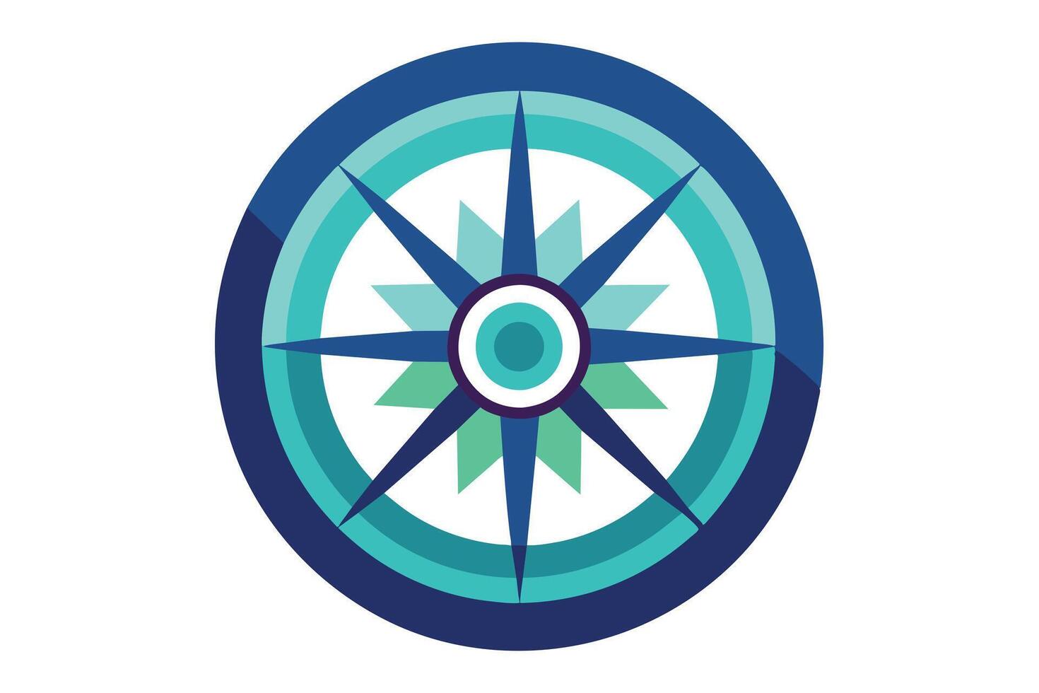 A vibrant graphic compass symbol, perfect for navigation themes. vector