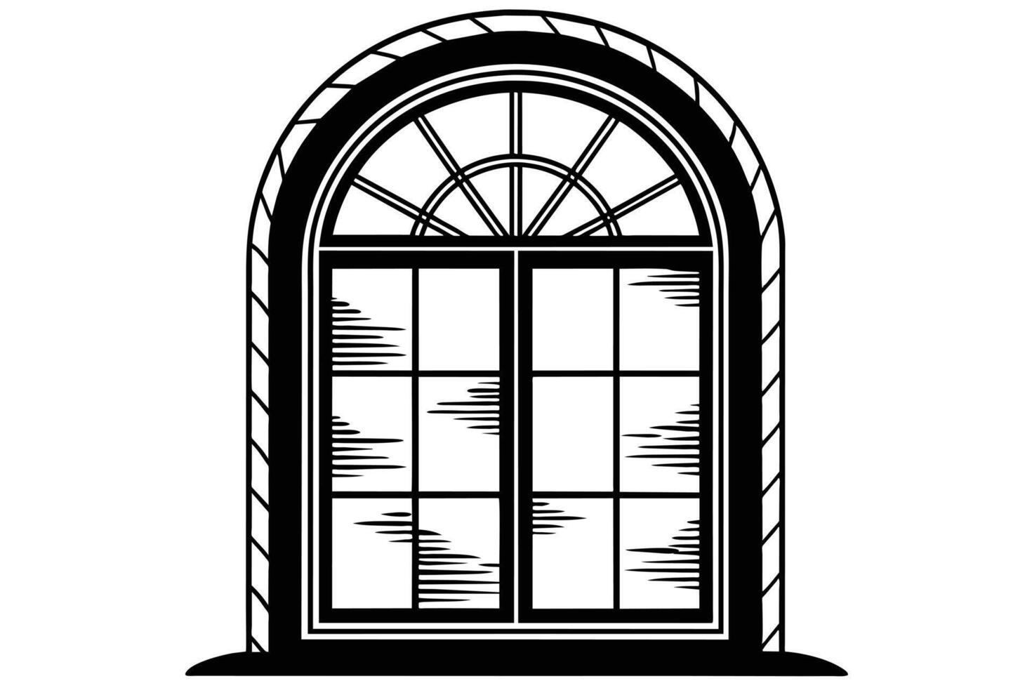 Black and White Window Design vector