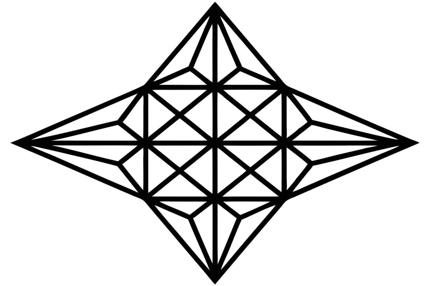 Abstract Geometric Diamond Shape Design vector