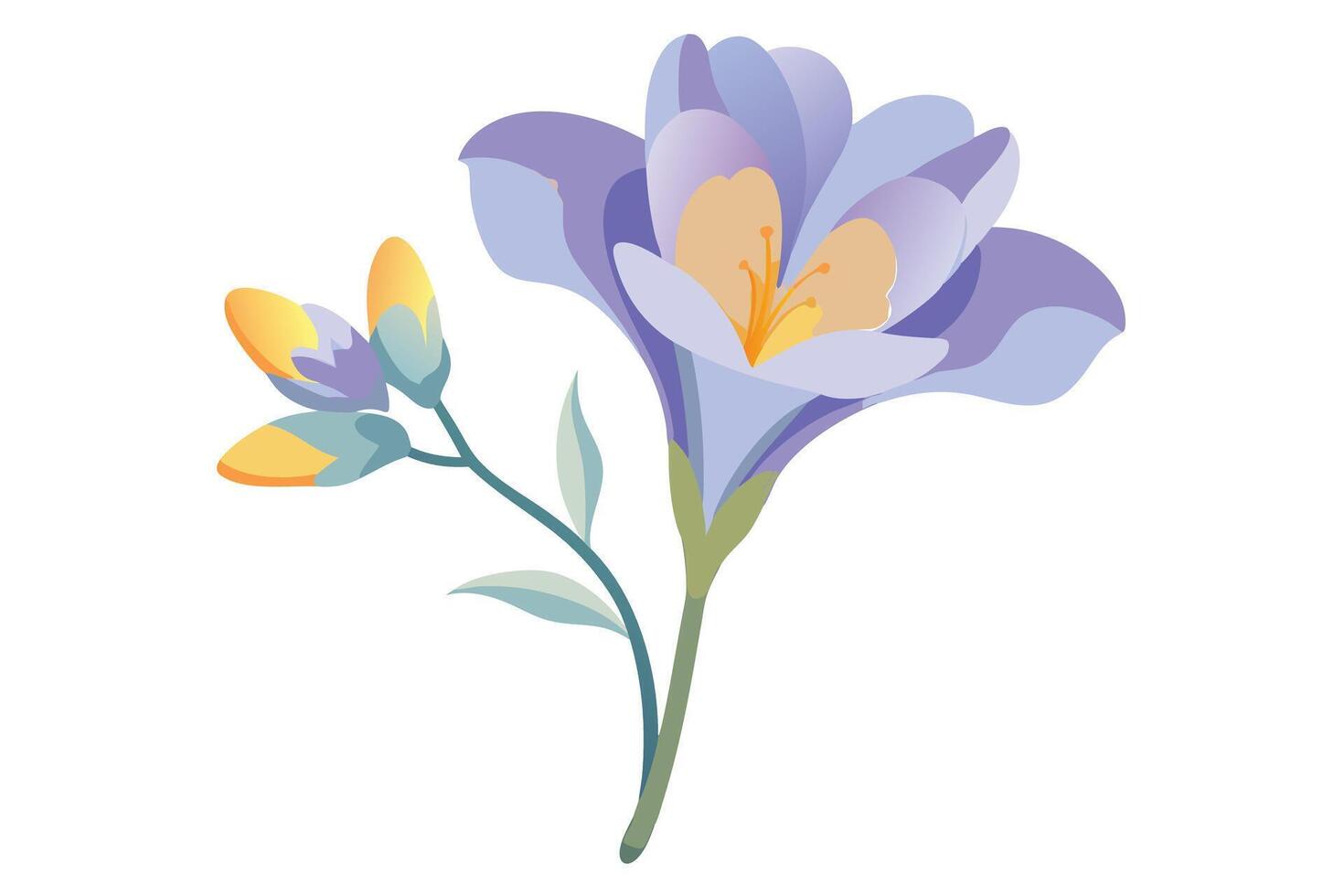 Purple and Yellow Flower Design vector
