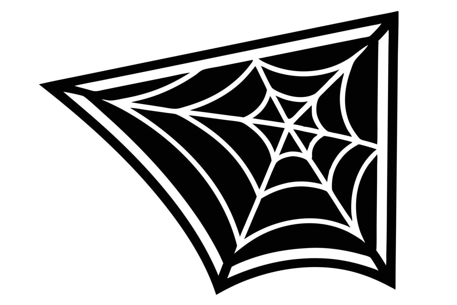 Stylized Black and White Spiderweb Design vector