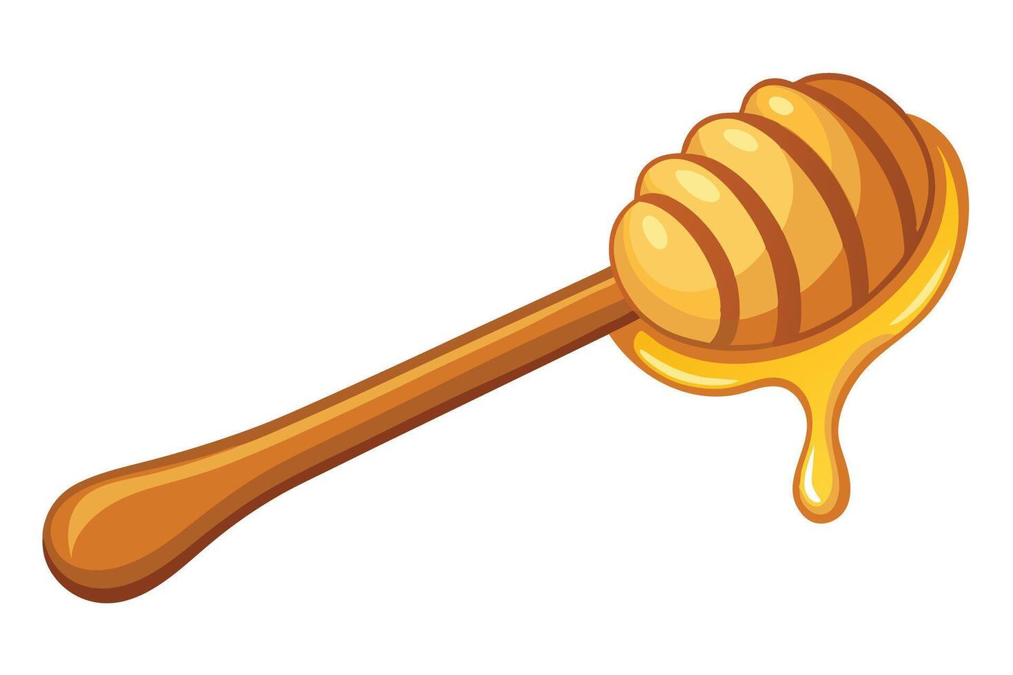 Honey Dipper Dripping Honey vector