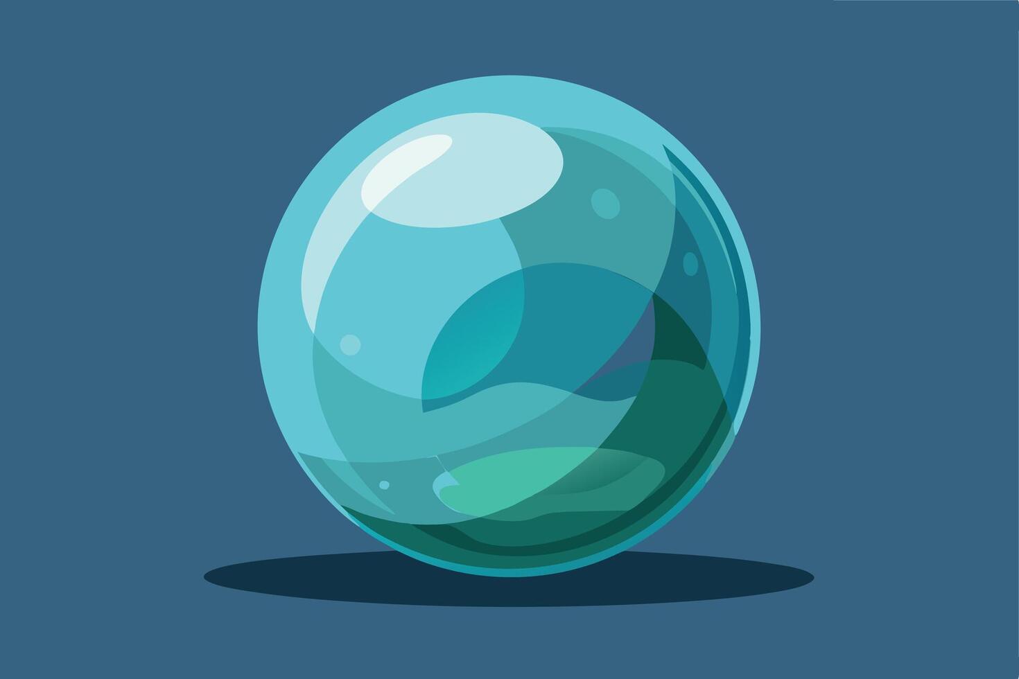 Teal Orb, Sparkling and Mysterious vector