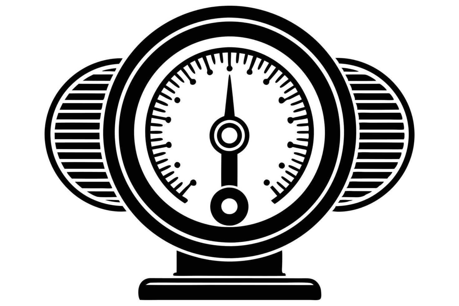 A illustration of a Classic Pressure Gauge vector