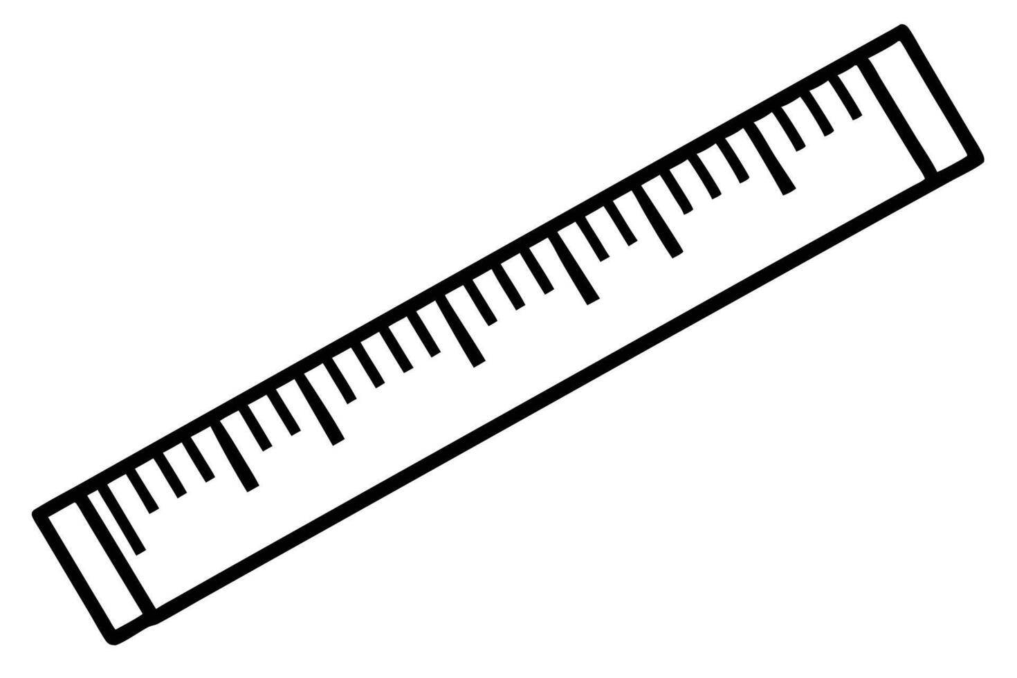 Simple Black and White Ruler Graphic for Educational Use vector