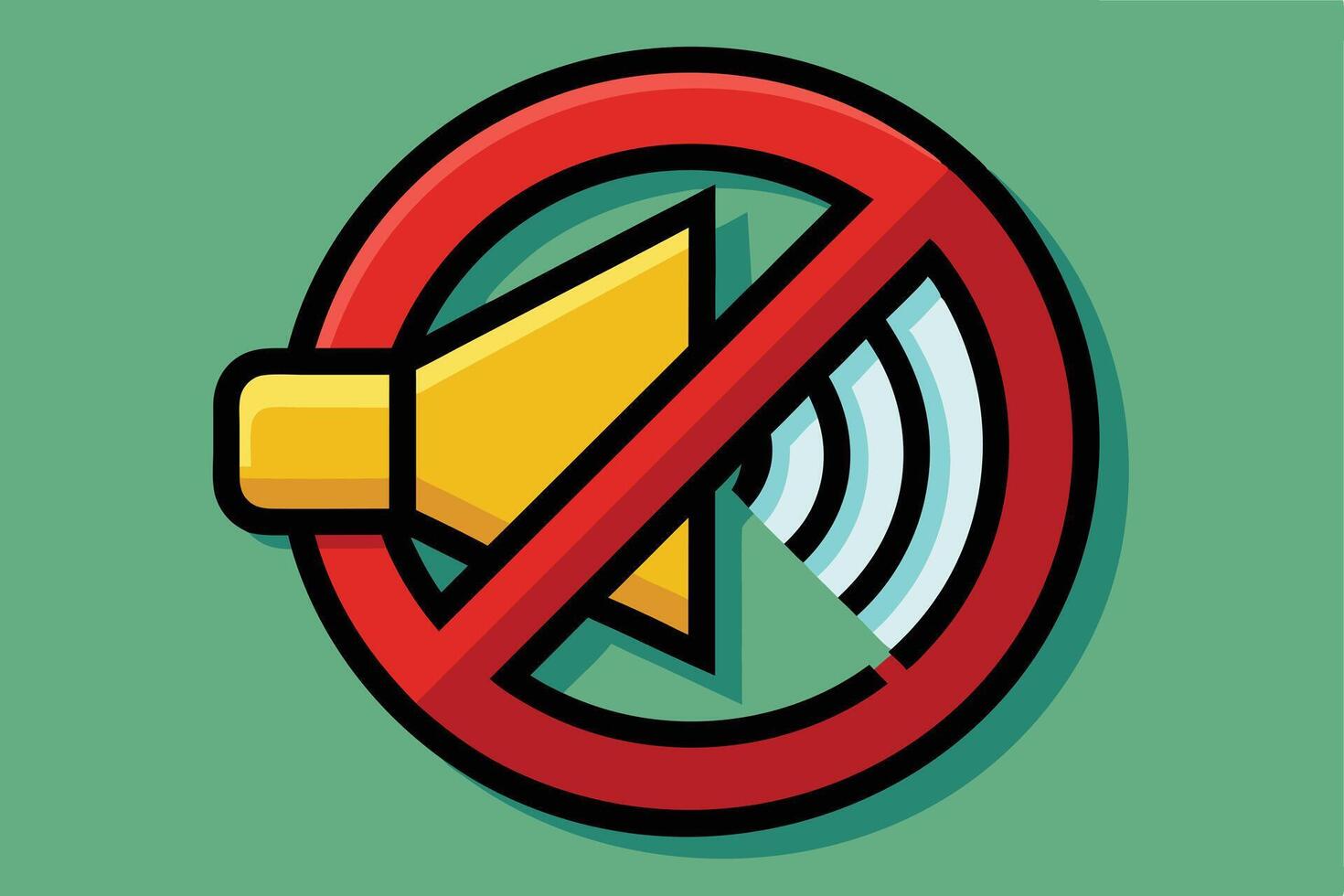 A mute Icon No Sound Allowed Symbol for Silent Mode vector