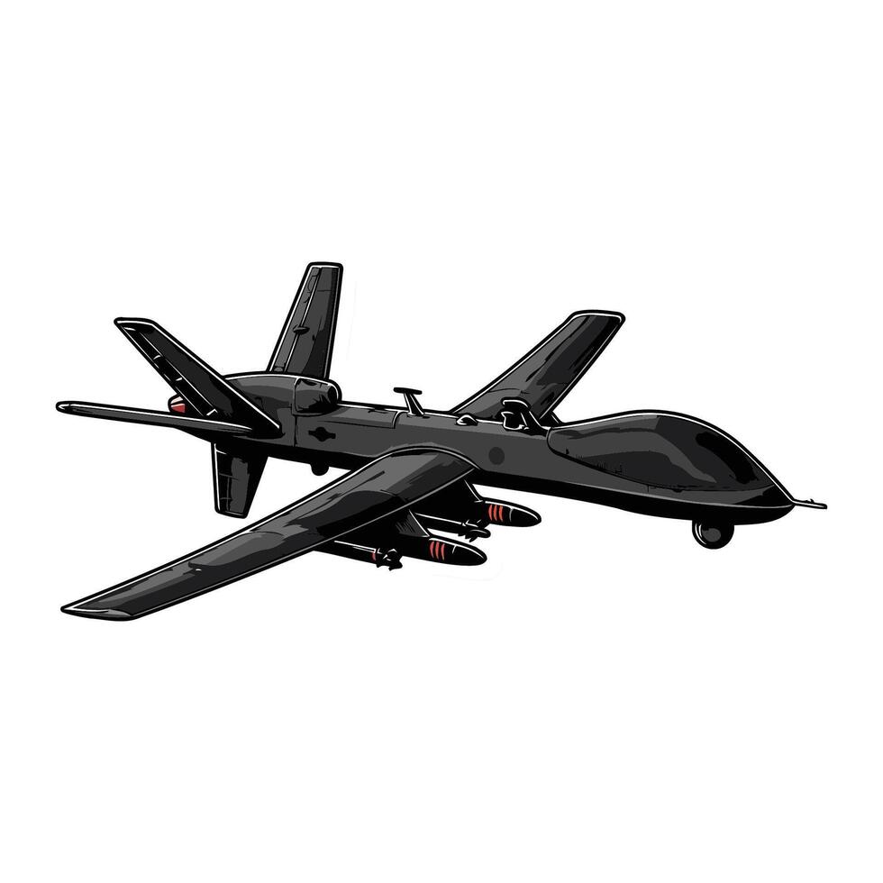 Modern Military Attack Drones vector