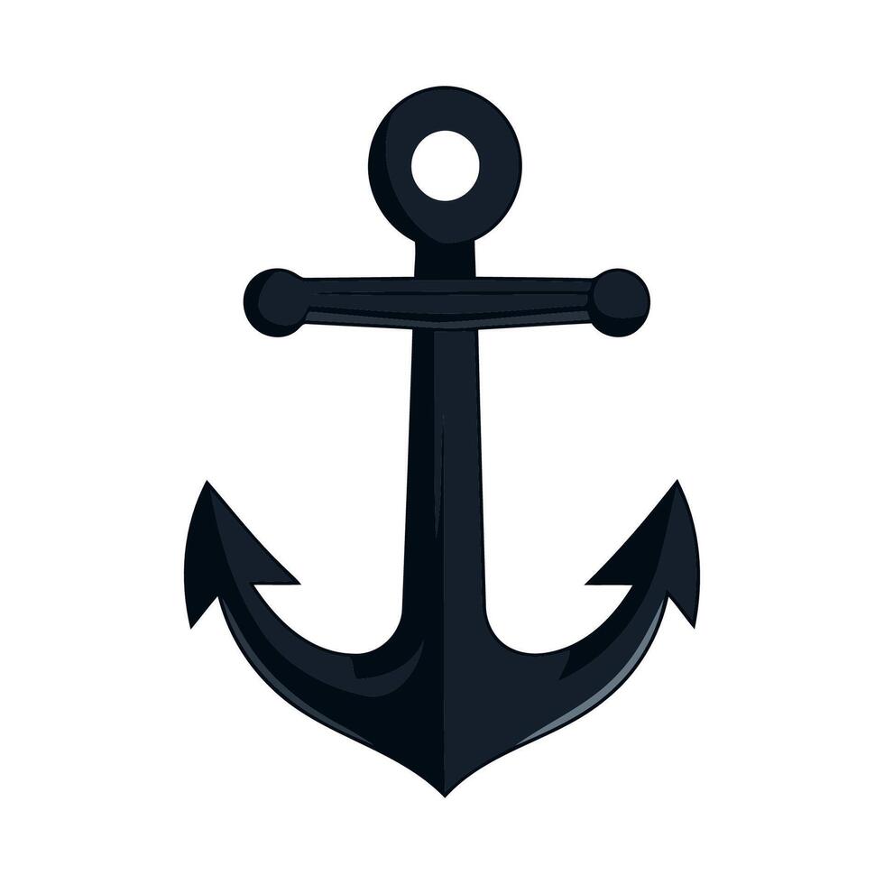 Simple Nautical Anchor Silhouette vector