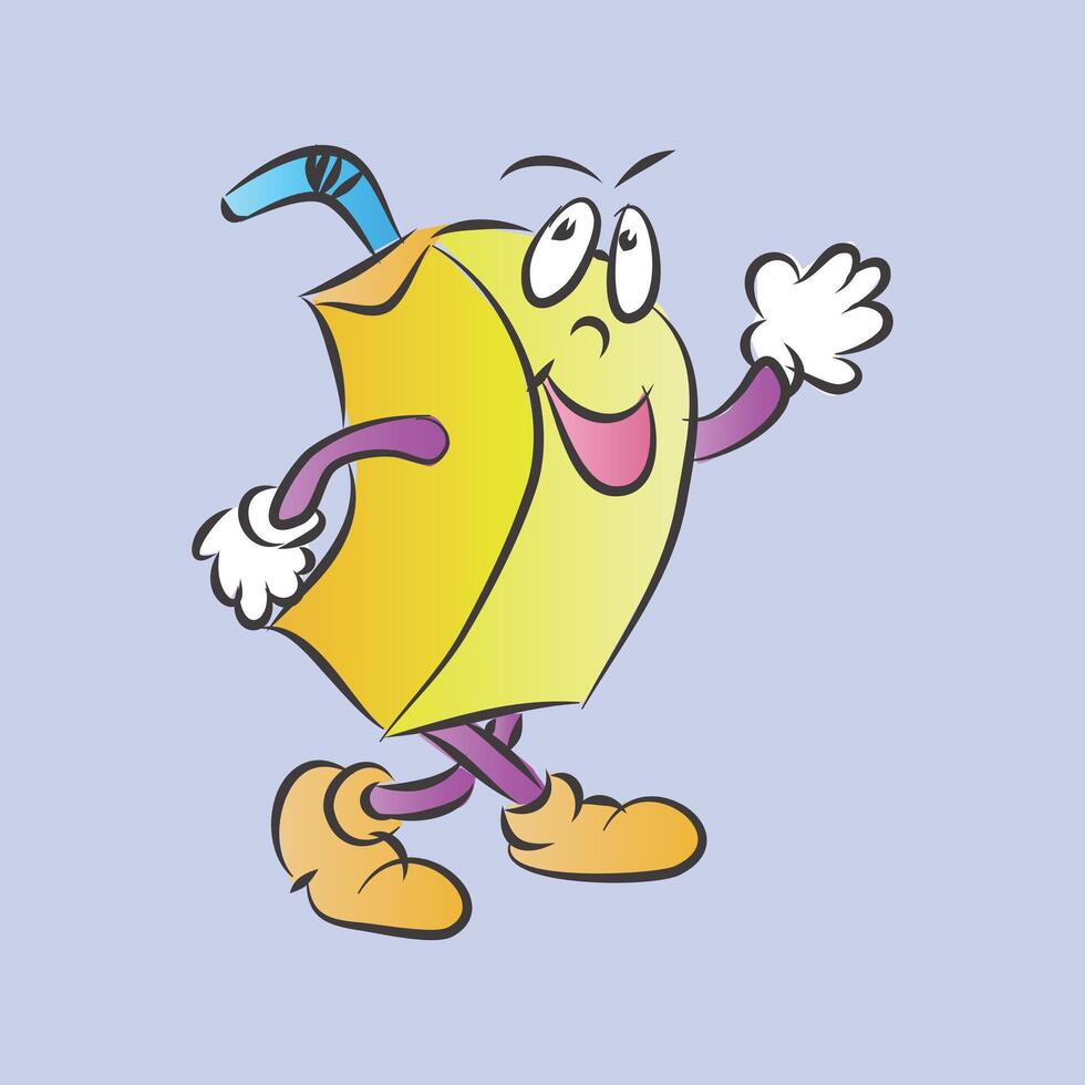 Retro drink carton box mascot character design vector
