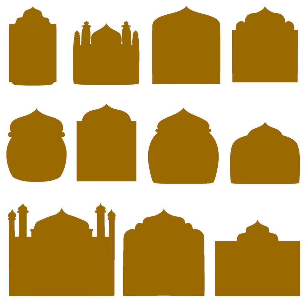 Hand drawn mosque shape illustration vector