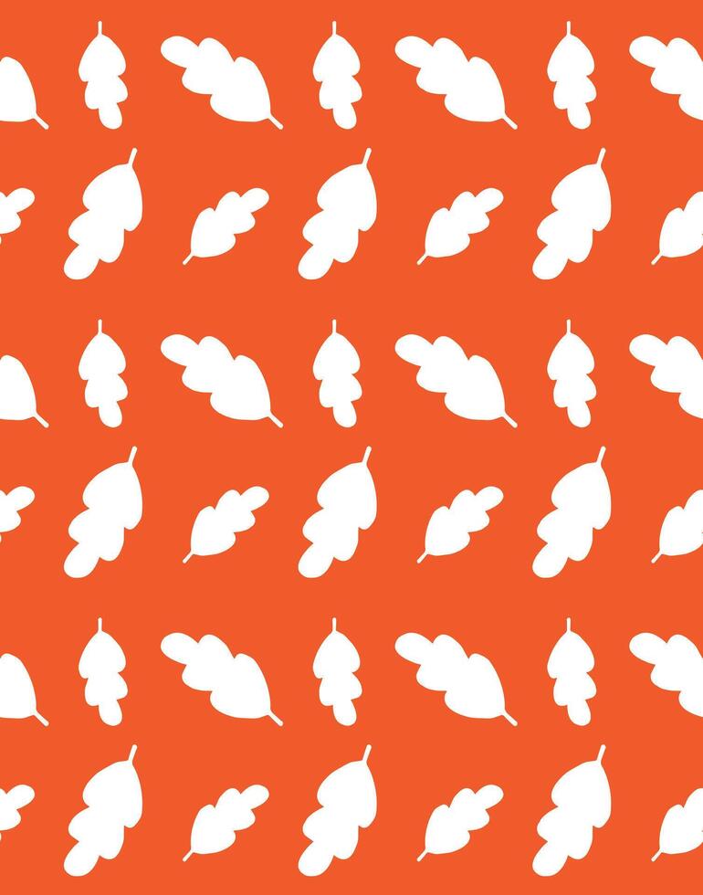 Seamless pattern of hand drawn sketch oak leaf isolated on white background vector