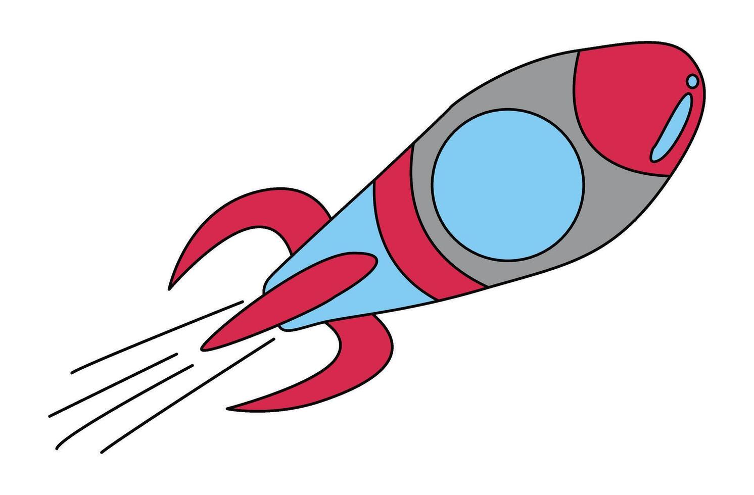A rocket toys isolated on white background vector
